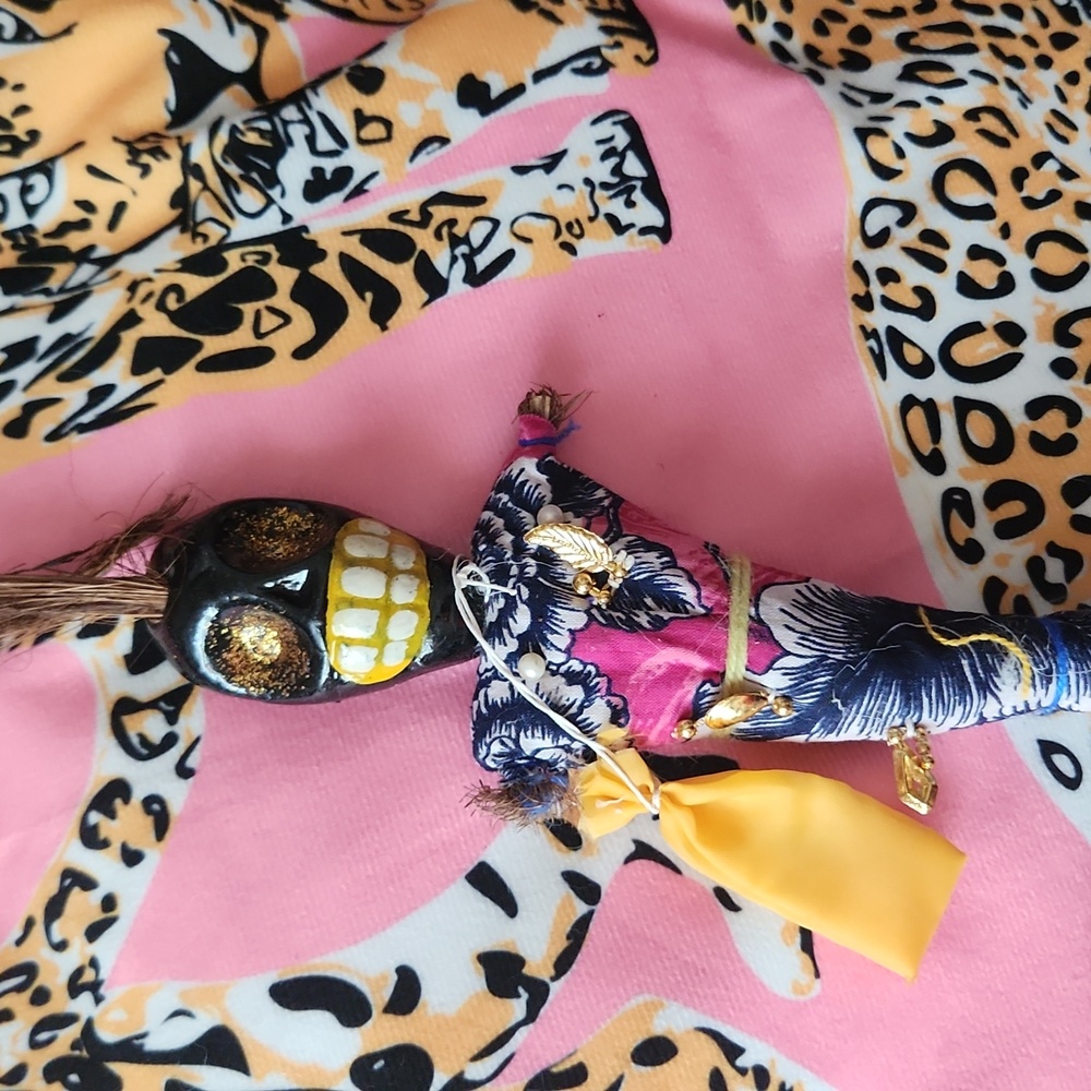 HandmadeVoodoo Doll with Skull Design